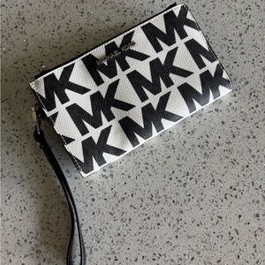 Michael Kors Monochrome Logo Wristlet